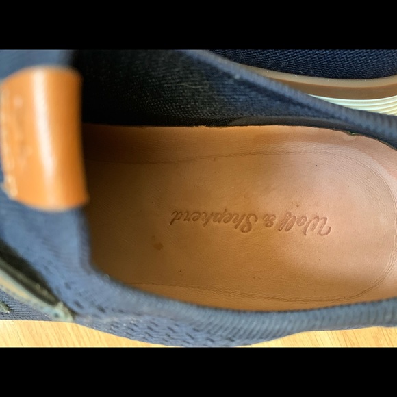 Wolf & Shepherd Swiftknit Derby Navy Sneakers 13 Worn Once Impeccable $189 - Picture 11 of 12